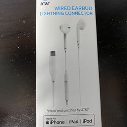 AT&T Wired Earbud Lightning Connector
