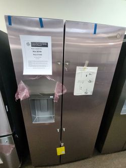 27.7 cu. ft. Side-By-Side Refrigerator in Stainless Steel w LED Light Walls and Extra Tall Dispenser