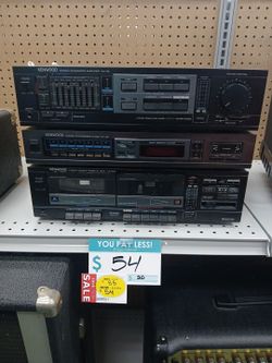 Kenwood Stereo Component Stack KA-75 KT-45 KX-55W