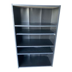 Black 5-Shelf Bookcase / Adjustable Storage Shelf – 40.5” Tall