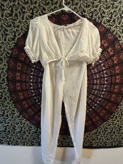 Classy White Sheer 2pcs Beach Cover Up