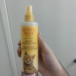 Burts BEES cat fur spray and cat litter box matts