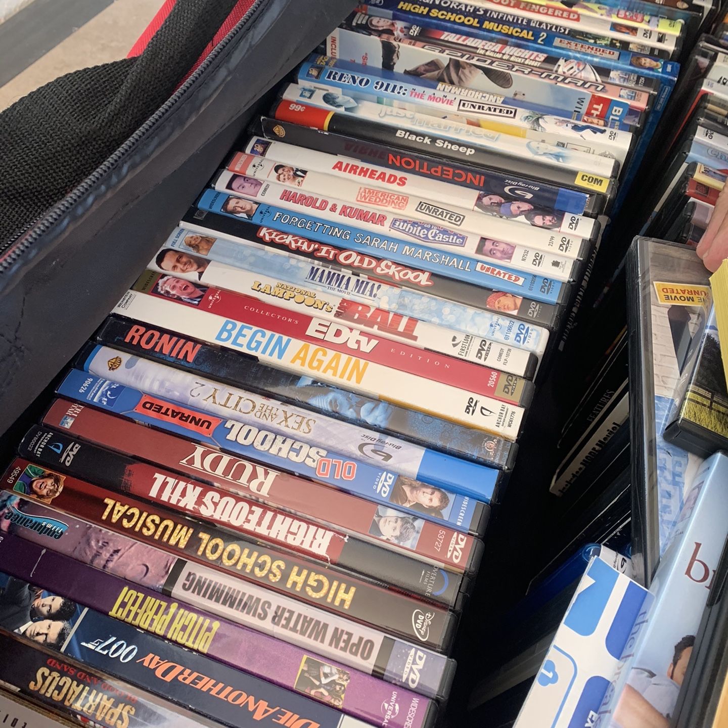 Duffle Bag With 100 DVDs