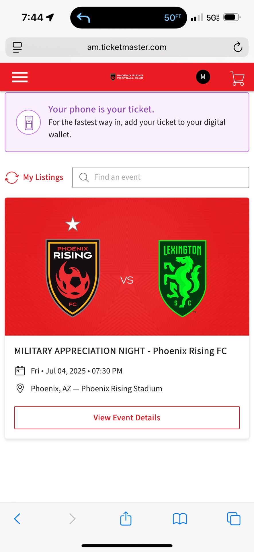 Phoenix Rising Tickets For 4th Of July 
