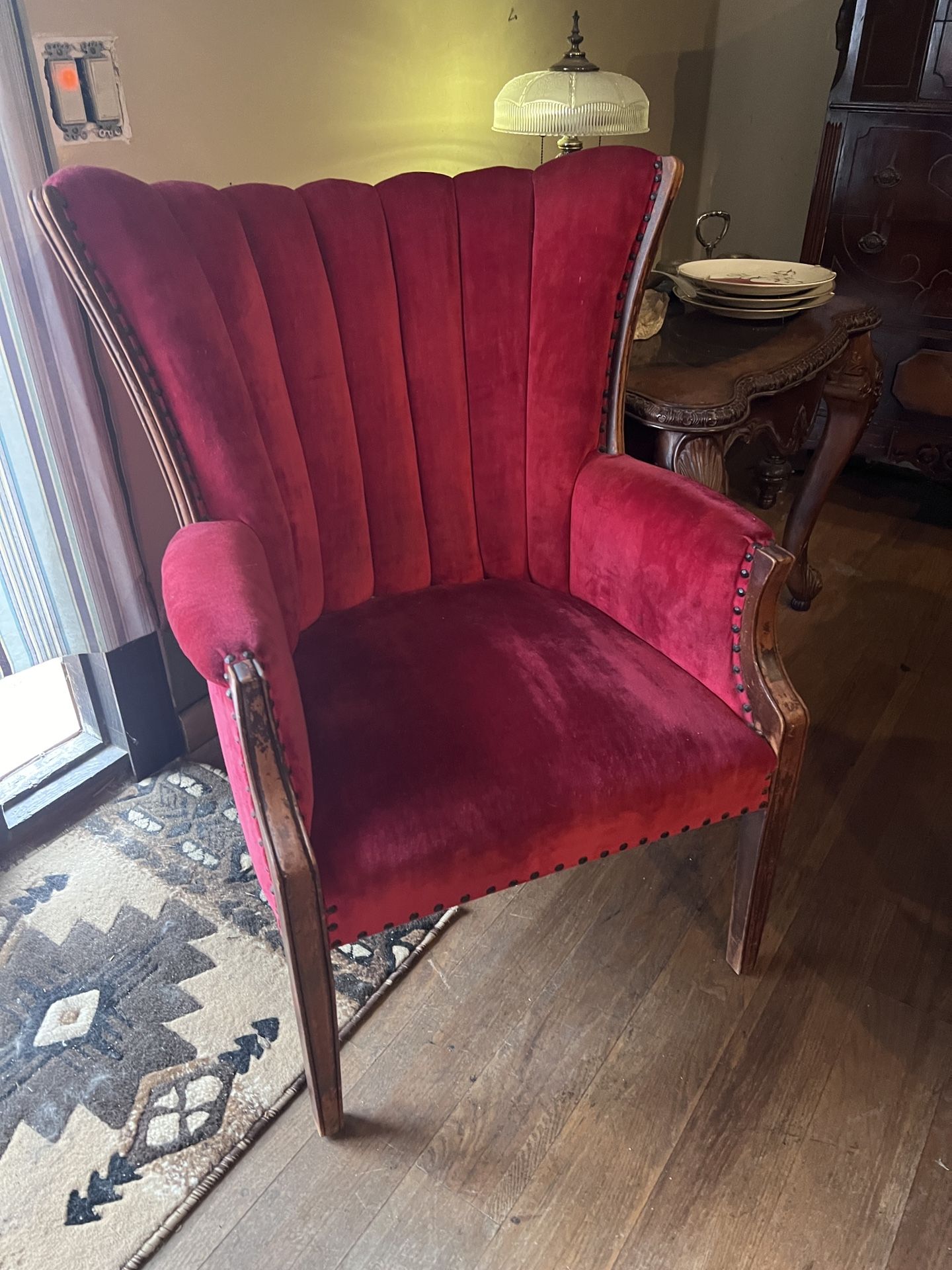 Antique Velvet Chair