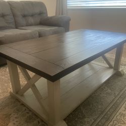 Two Tone Farmhouse Coffee Table