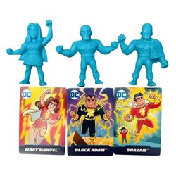 [Wendy's - DC] Blue Mini Meal Toy Set #3 (Mary Marvel / Shazam / Black Adam)