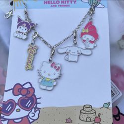 Hello Kitty Charms For Purse Or Keys Earrings And Rings Set Of 3