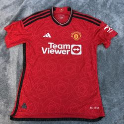 LARGE MANCHESTER UNITED 23/24 HOME AUTHENTIC JERSEY