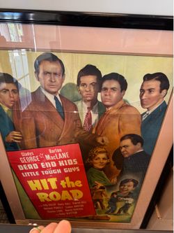 Hit the Road - vintage framed poster
