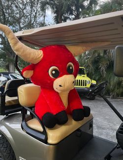 Brand New 37" Red Color Rib Eye Bull . Chicago Bulls NBA Basketball Mascot. Huge and so cute.