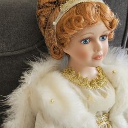 Vintage Porcelain Angel Doll 
