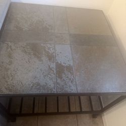 Living room Iron  and Tile Console and Side Table