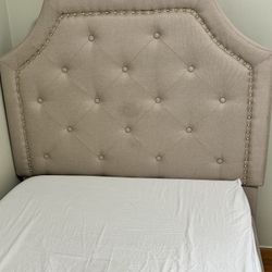 Twin Bed Fabric/beige Toddler 