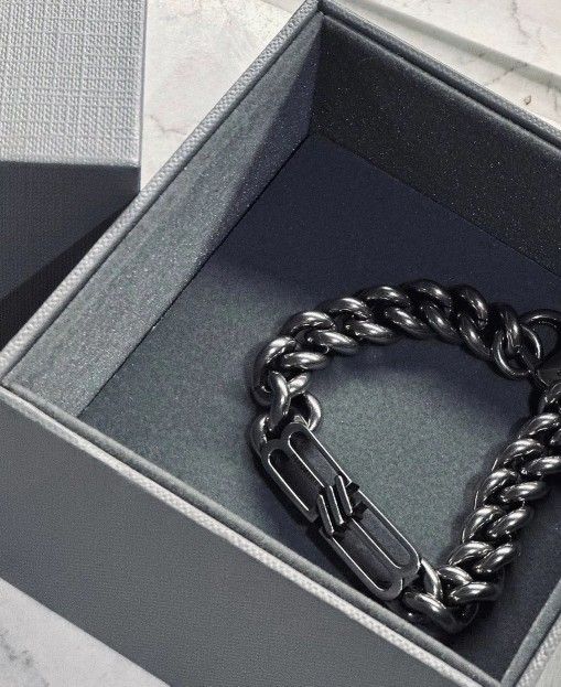 BB Logo Bracelet Women Silver