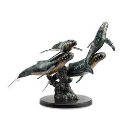 Humpback Quartet Whale Sculpture