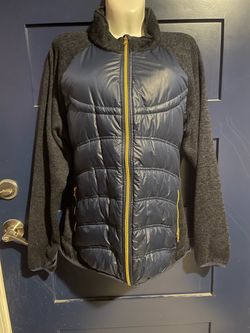 Women's Hybrid Puffer Jacket with Knit Sleeves