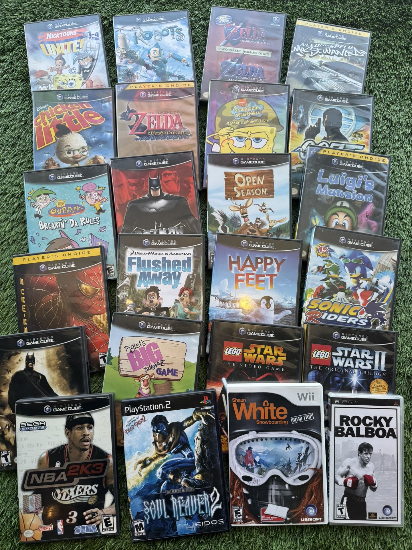 GameCube, Nintendo, Batman, SpongeBob, Legend Of Zelda, James Bond, Video Games, Retro