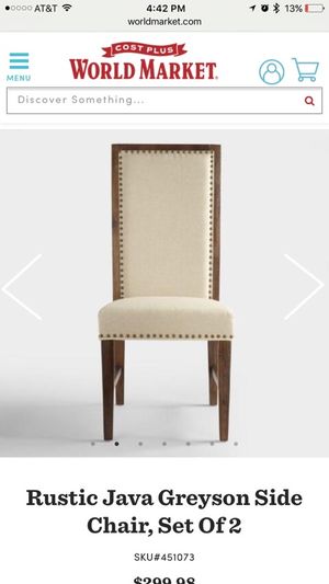 Rustic Java Greyson Side Chair Set Of 6 300 For Sale In Covington Wa Offerup