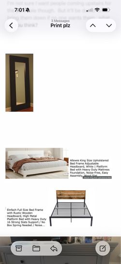 For sale - bed frames, full length mirror, desk