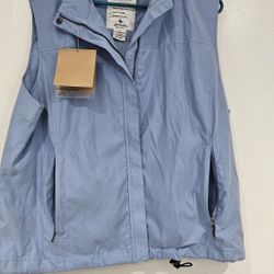Antigua women's light blue rain jacket vest.  Size XL