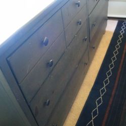 Dark Brown Distressed Style Dresser