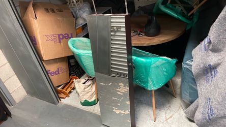 Tall Narrow Floor Mirror with Dark Frame