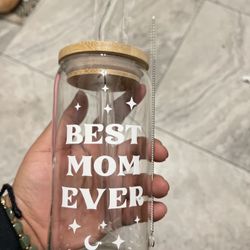 Best Mom Ever Libbey Beer Can Glass Cup