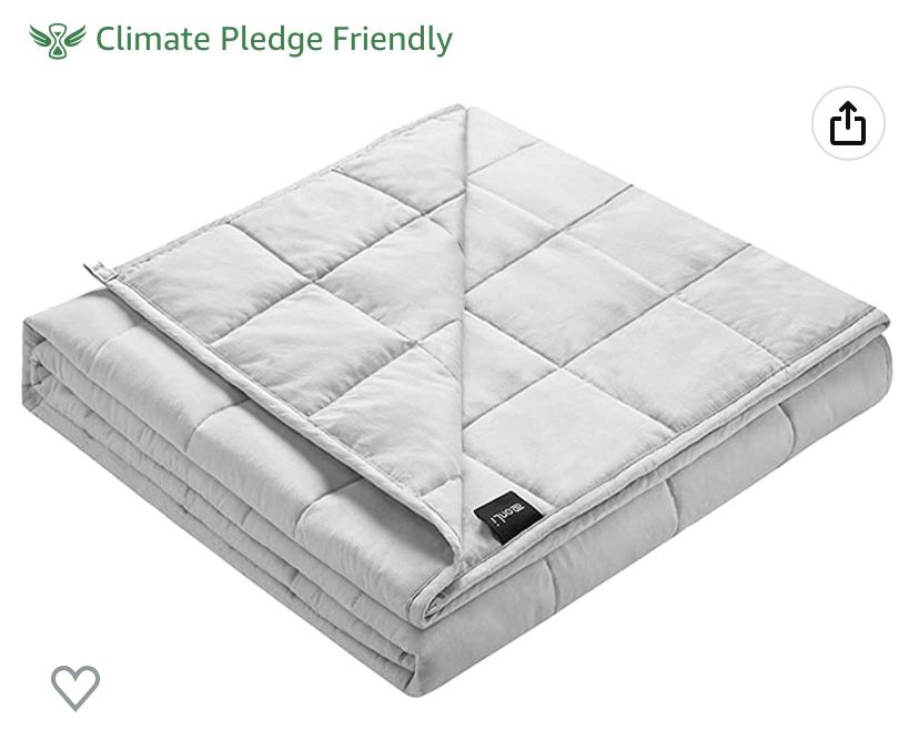 ZonLi 60”x80” 20lb Light Grey Weighted Blanket