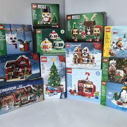 Christmas Winter Holiday LEGO Set lot Of 12 Sets