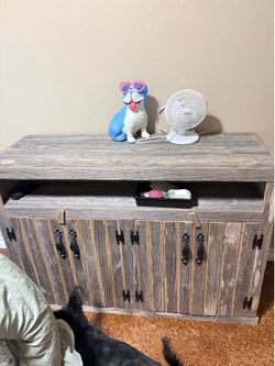 Handmade barn wood hutch/tv stand