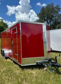 🦅Quality Cargo Trailer Brand 🆕 7x16 Ta Tandem Axle PLYCORE 0.080 🔥