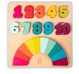 B Counting Rainbows Wooden Number Puzzle