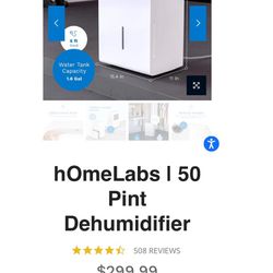 Home Labs Dehumidifier $200