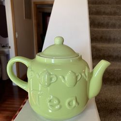 Whimsical Lime Green Teapot