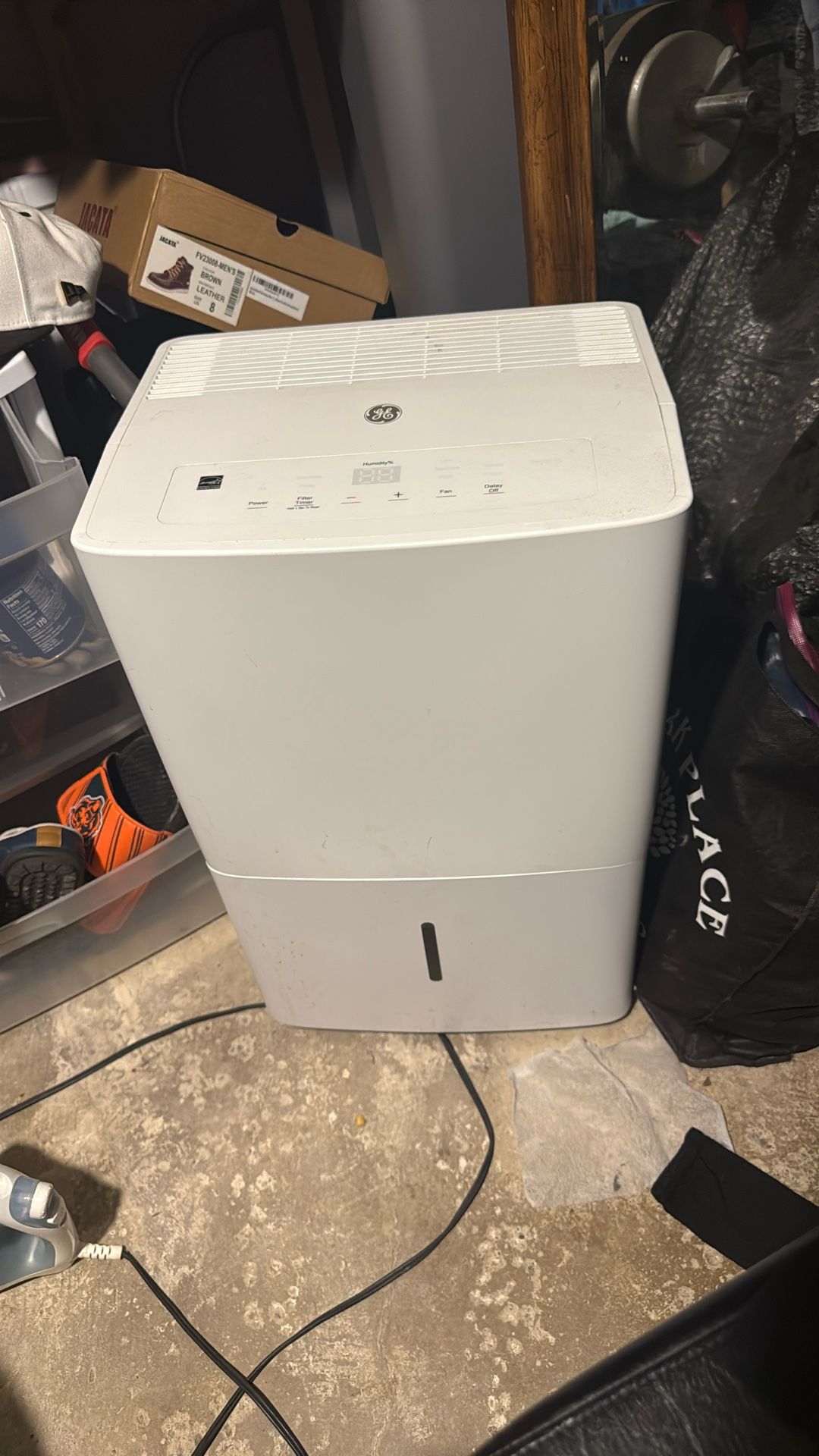 GE - 50-Pint Energy Star Portable Dehumidifier with Smart Dry