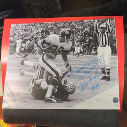 Bob Tucker Signed Vintage 8x10 Action Photo Signed & Inscribed W/coa