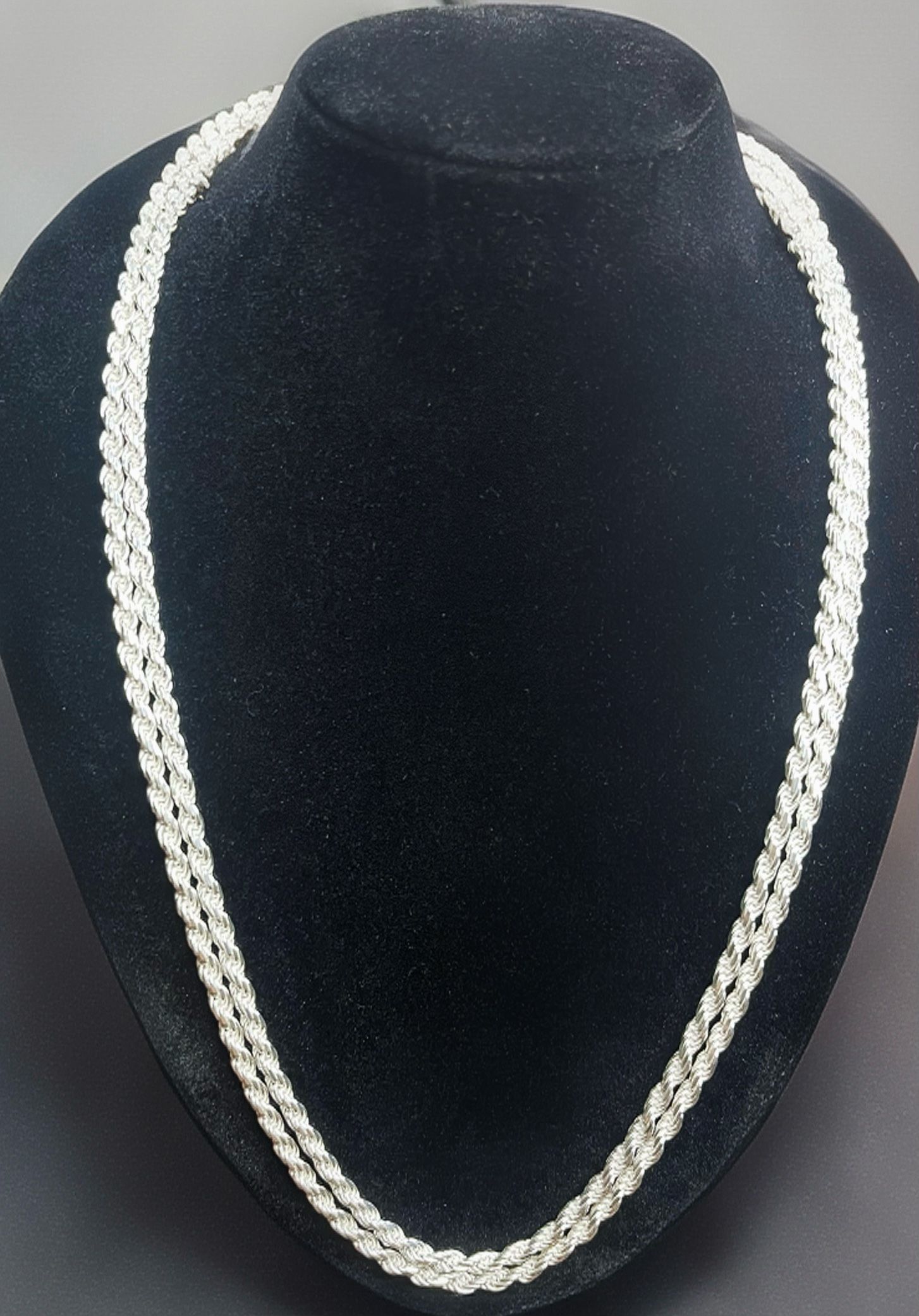 925 Silver Rope Chain 3.2mm 24 Inches