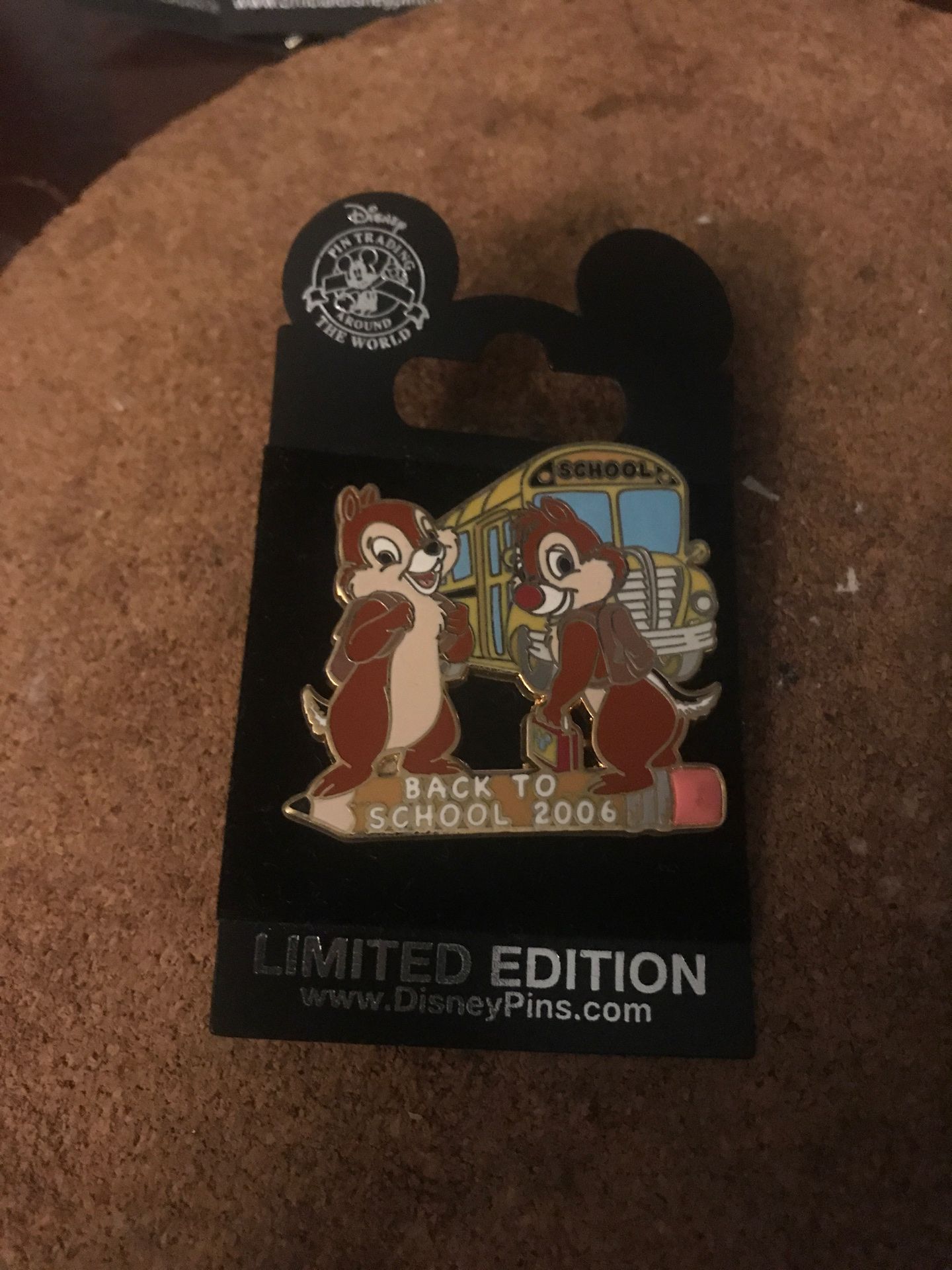 Disney Chip and Dale back to school pin