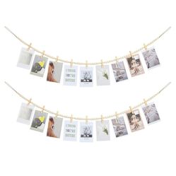 Boho Wooden Beaded Photo Garland