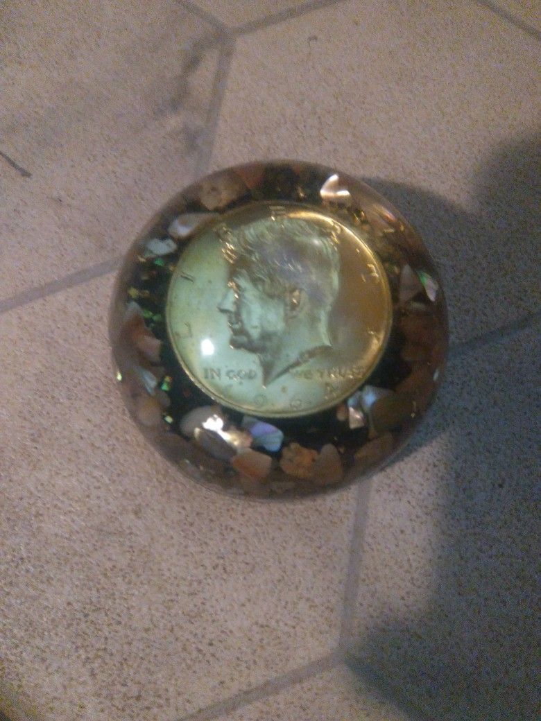 1964 Liberty Coin In A Paper Weight
