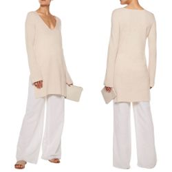 Helmut Lang wool and cashmere Tunic sweater in tusk (beige) size S small