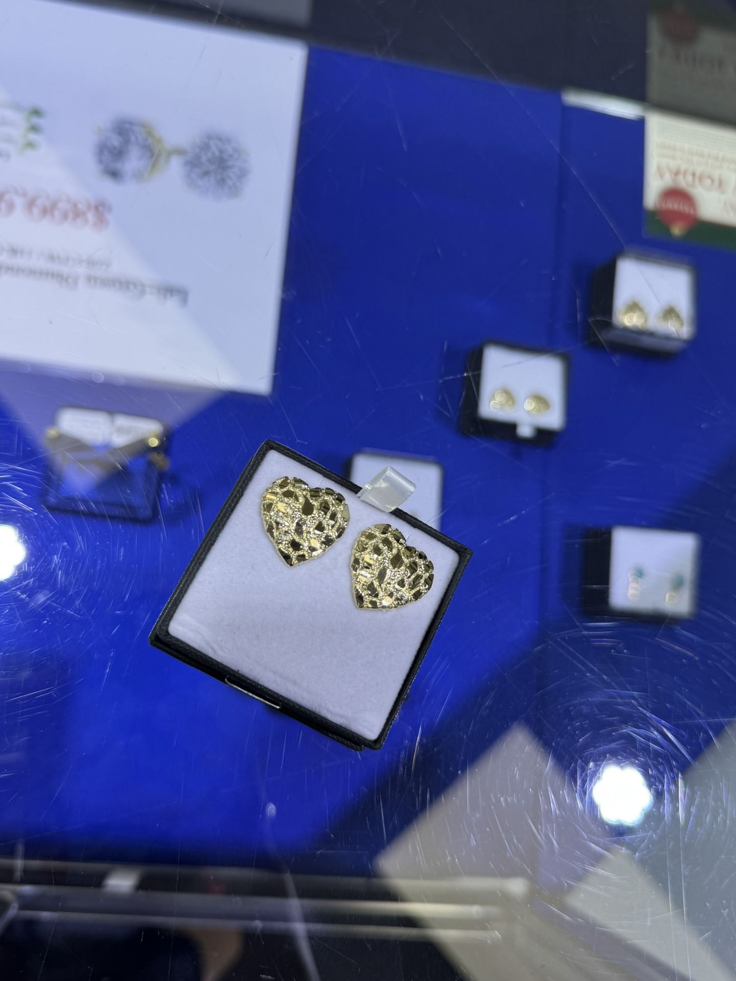 heart nugget earrings