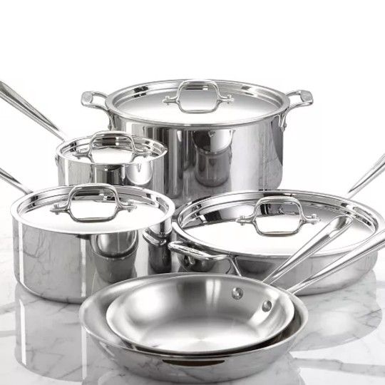 All Clad 10 Piece Stainless Steel Set