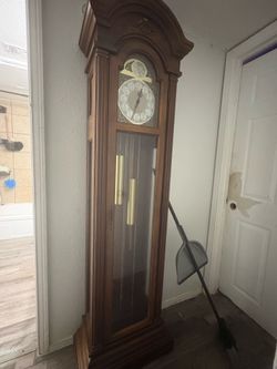 Pearl grandfather clock