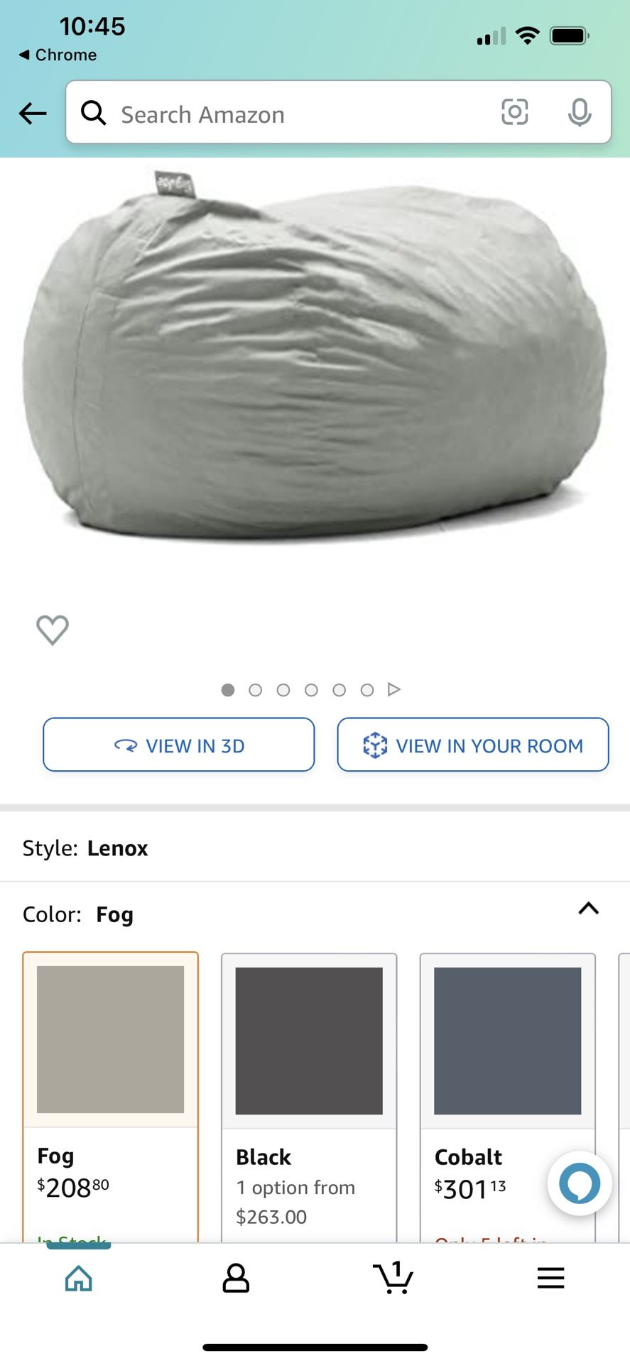 Big Joe XL bean bag chair