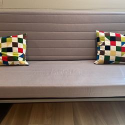 Gray IKEA Futon Queen Size Bed 
