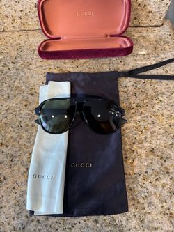 Gucci Black Aviator Sunglasses