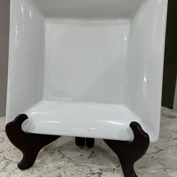 12” Square Old Porcelain Platter  1818 Made In France