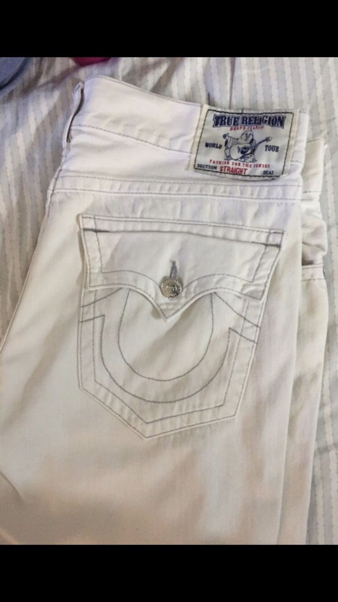 True religion white jeans size 40